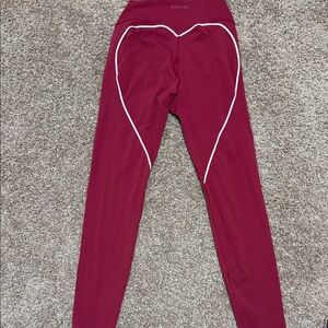 Bo+Tee burgundy Athletic leggings set